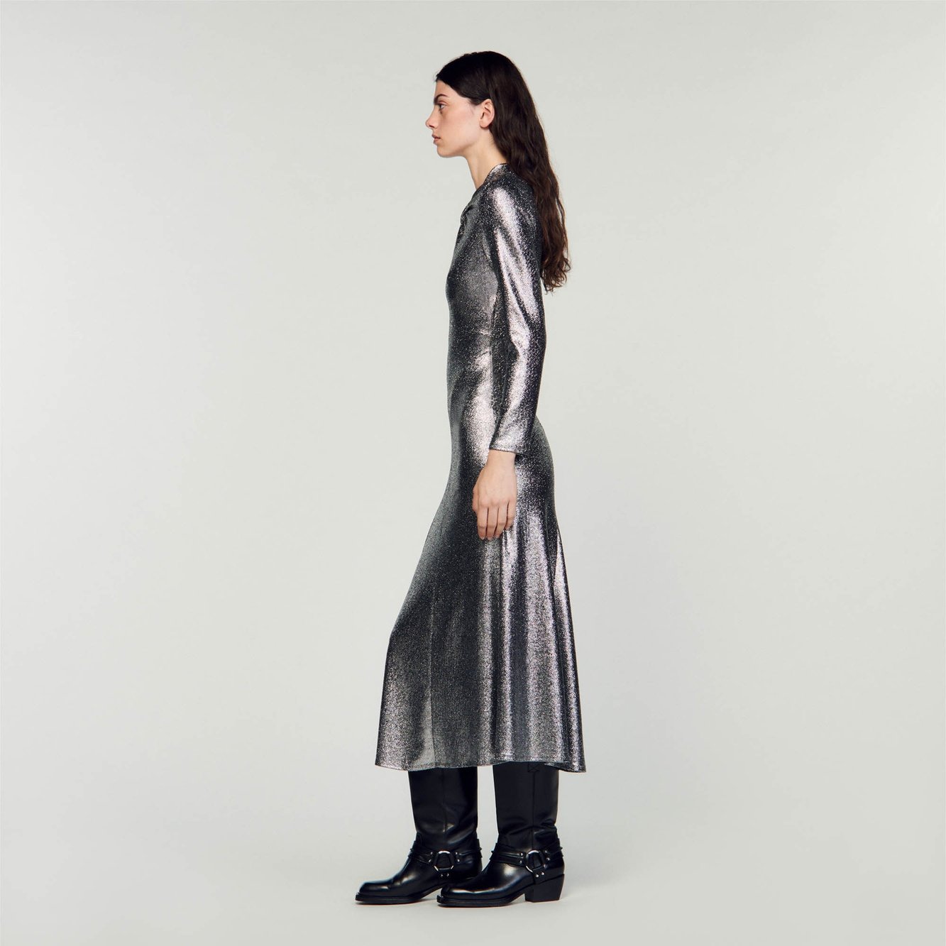 Metallic maxi dress Sandro second-hand photo 6