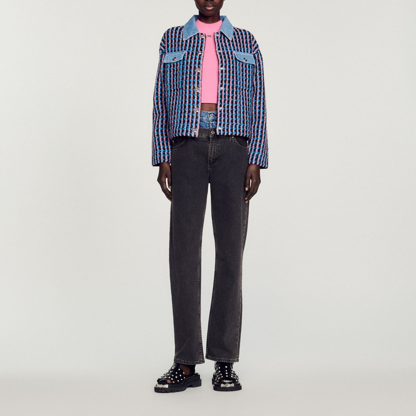 Cardicoat en tweed Sandro seconde main photo 2