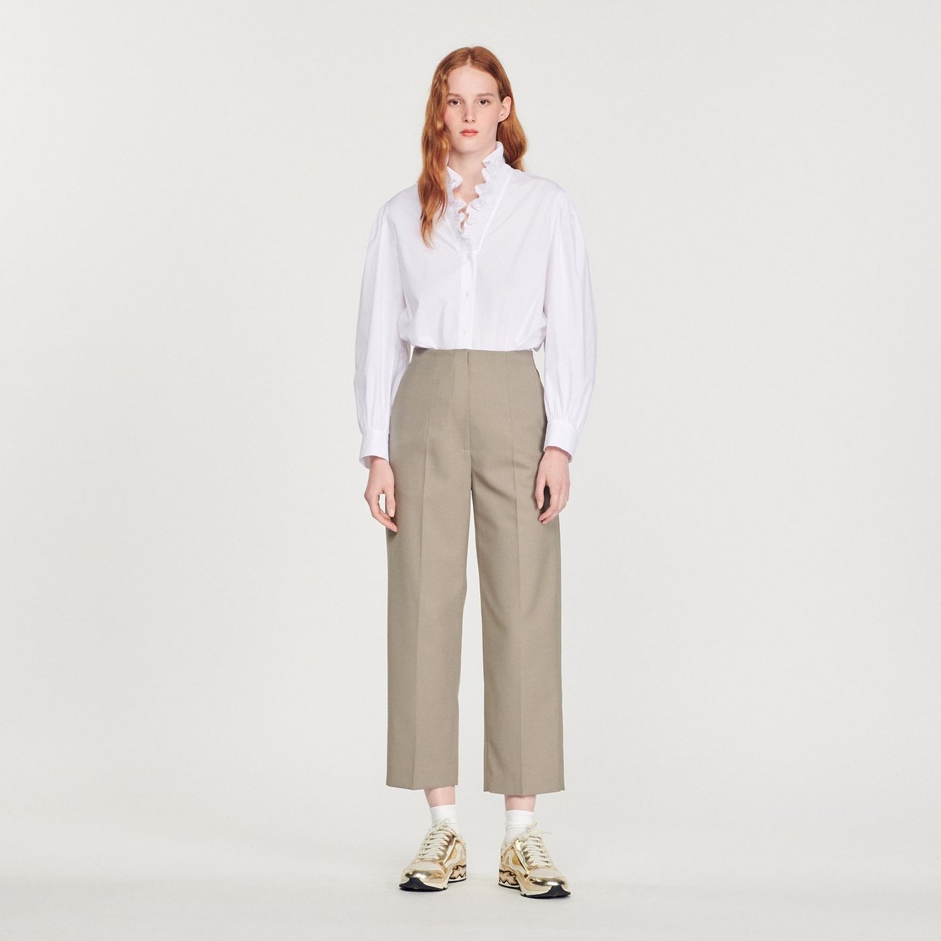 High-waisted tailored Trousers Sandro second-hand photo 3