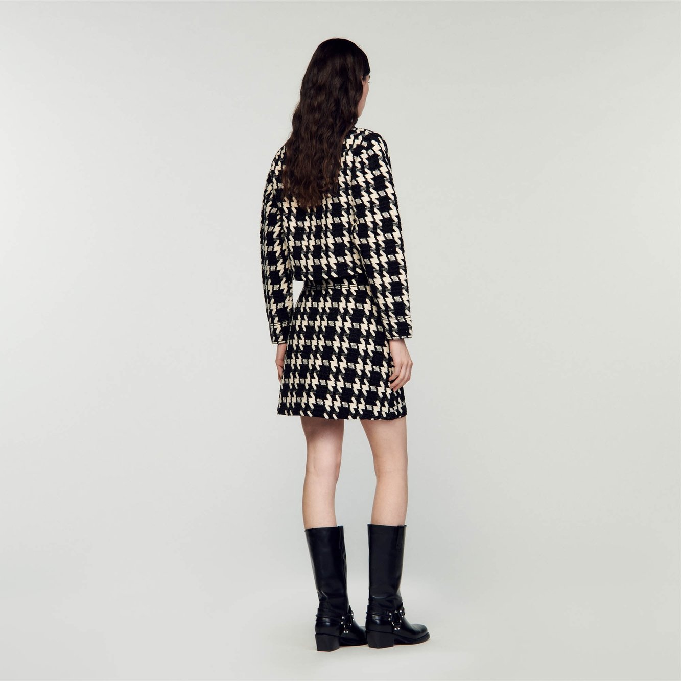 Short houndstooth skirt Sandro second-hand photo 6