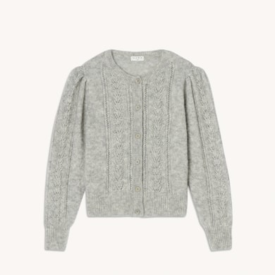 CARDIGAN Gris Chiné Sandro seconde main photo 1