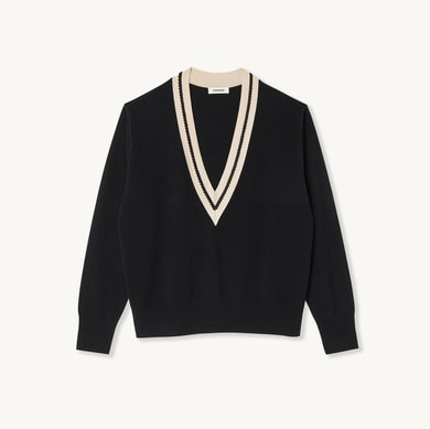 Sweater with contrasting V-neck Sandro second-hand photo 1