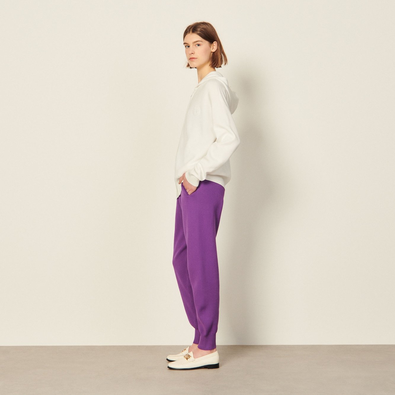 Embroidered zipped hoodie Sandro second-hand photo 4
