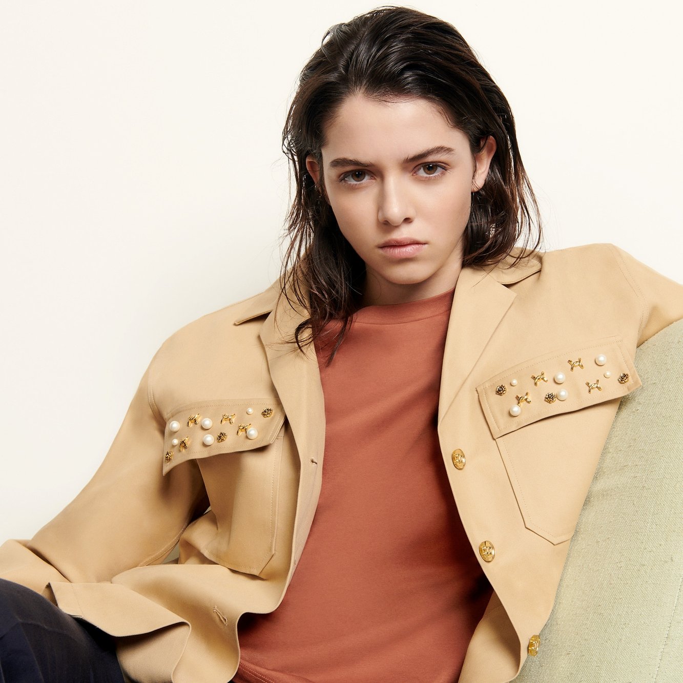 Embellished Shirt Jacket Sandro tweedehands photo 1