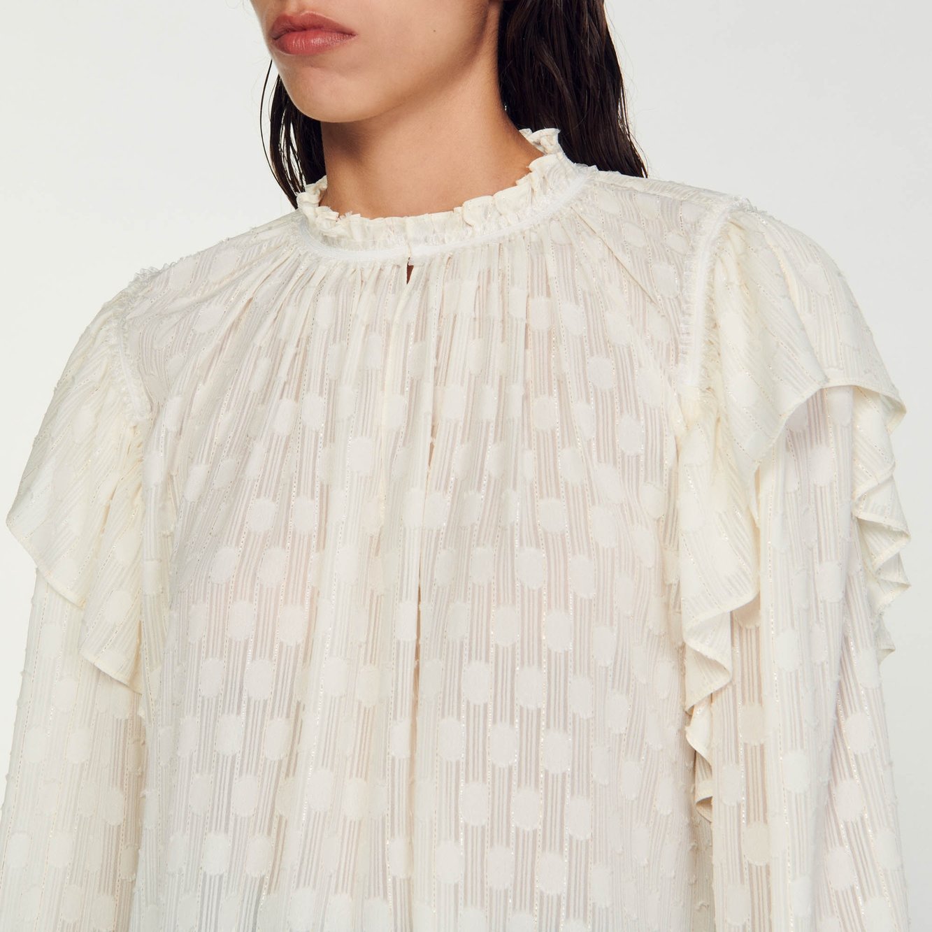 Blouse à volants Sandro seconde main photo 2