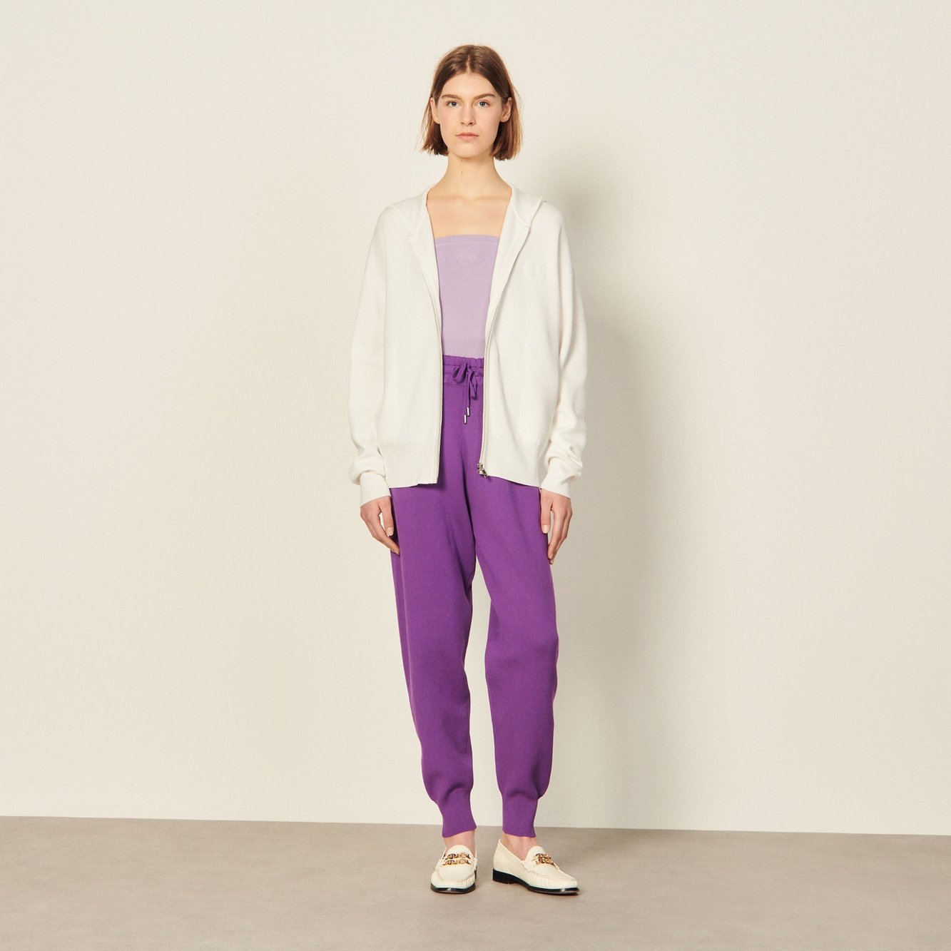 Embroidered zipped hoodie Sandro second-hand photo 5