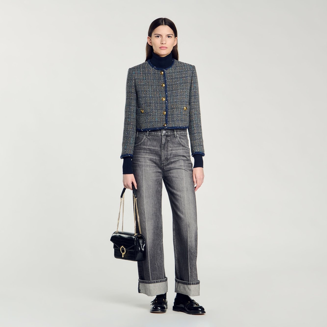 Veste courte en tweed Sandro seconde main photo 3