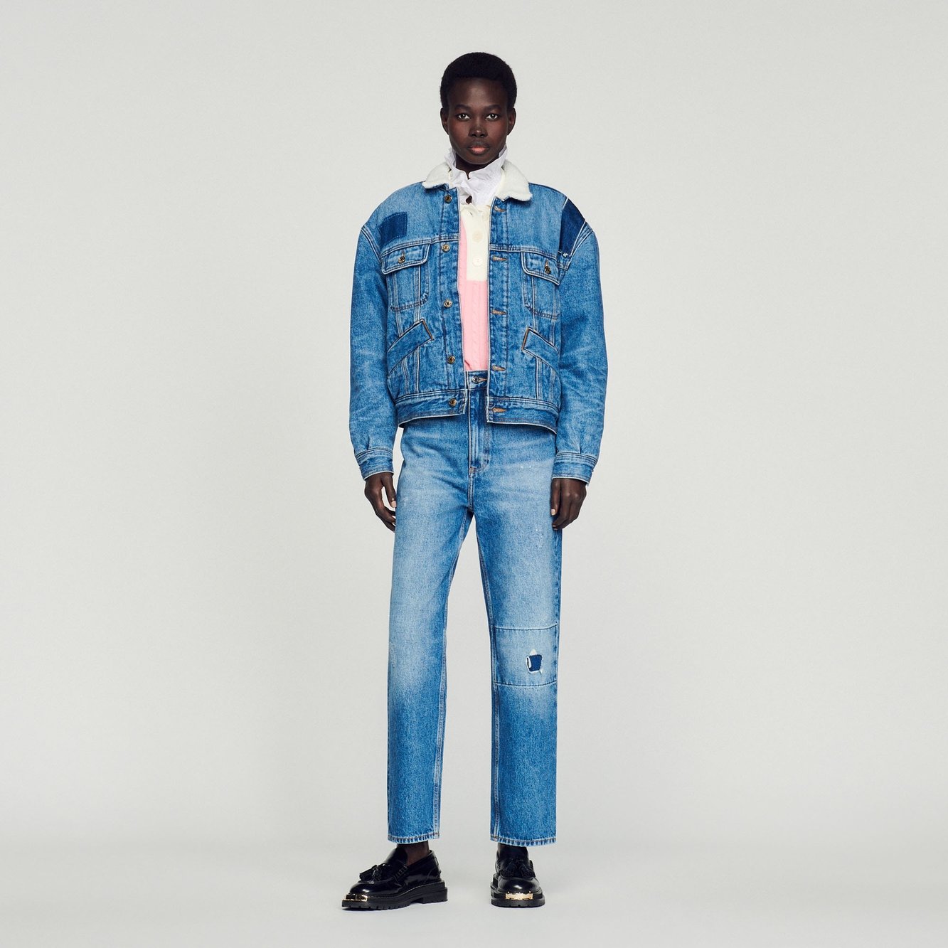 Veste en Jean doublée Sandro seconde main photo 3