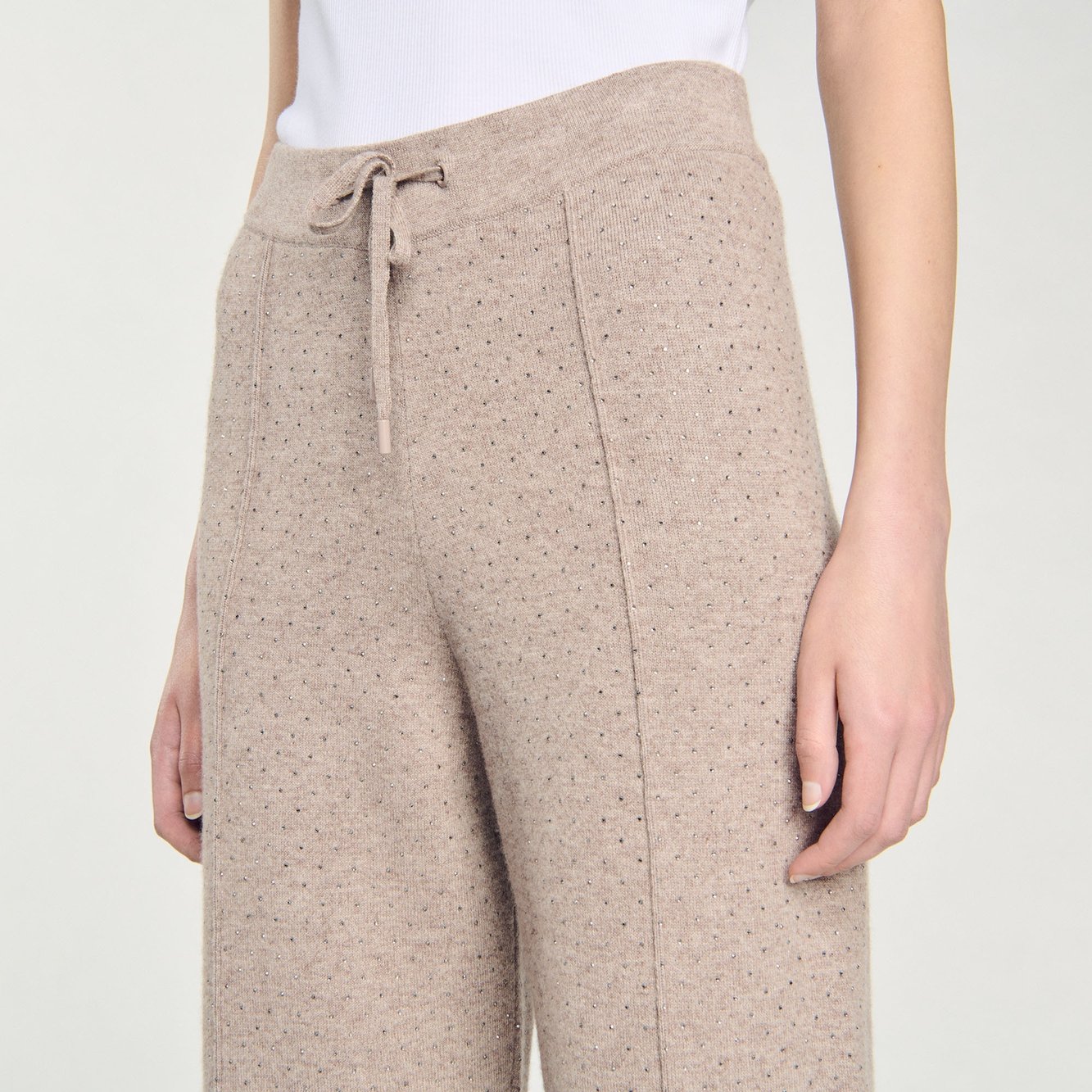 Pantalon strassé en Maille Sandro seconde main photo 5