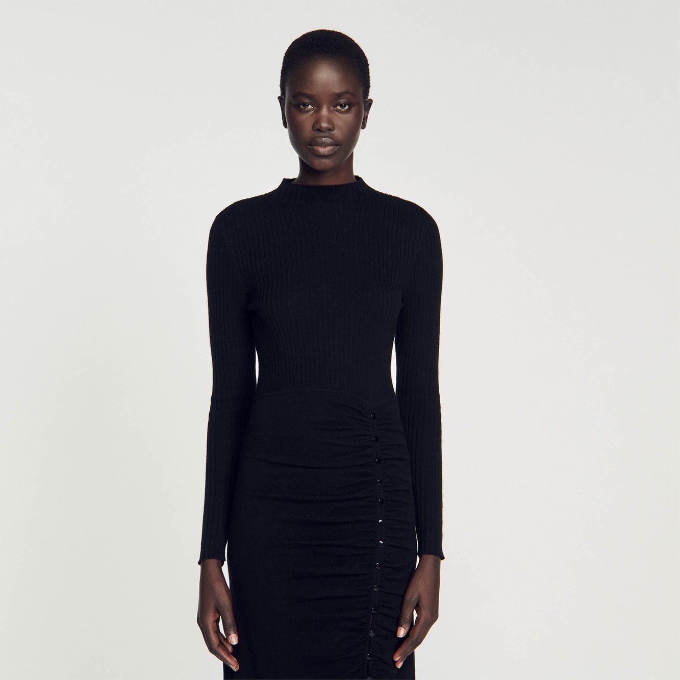 Robe longue en Maille froncée Sandro seconde main photo 4