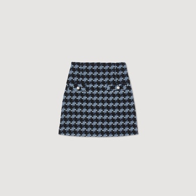Jupe courte en tweed Sandro seconde main photo 1