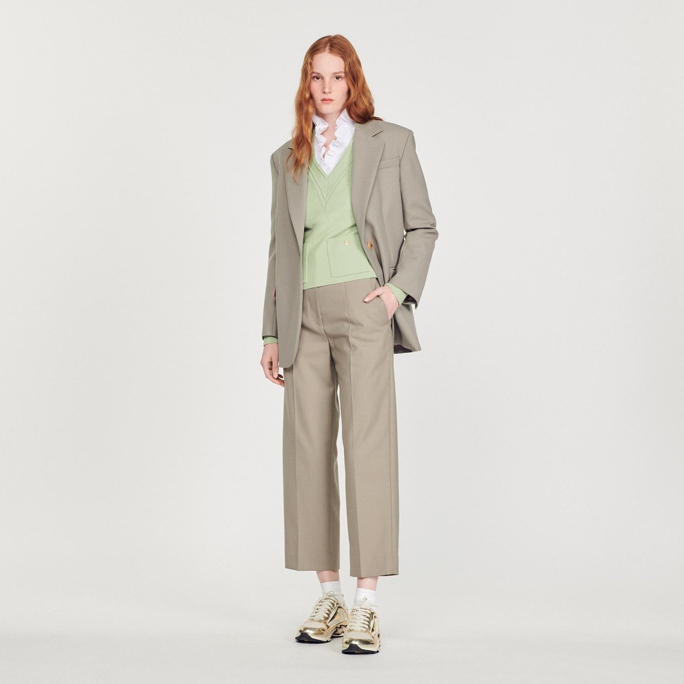 High-waisted tailored Trousers Sandro second-hand photo 2