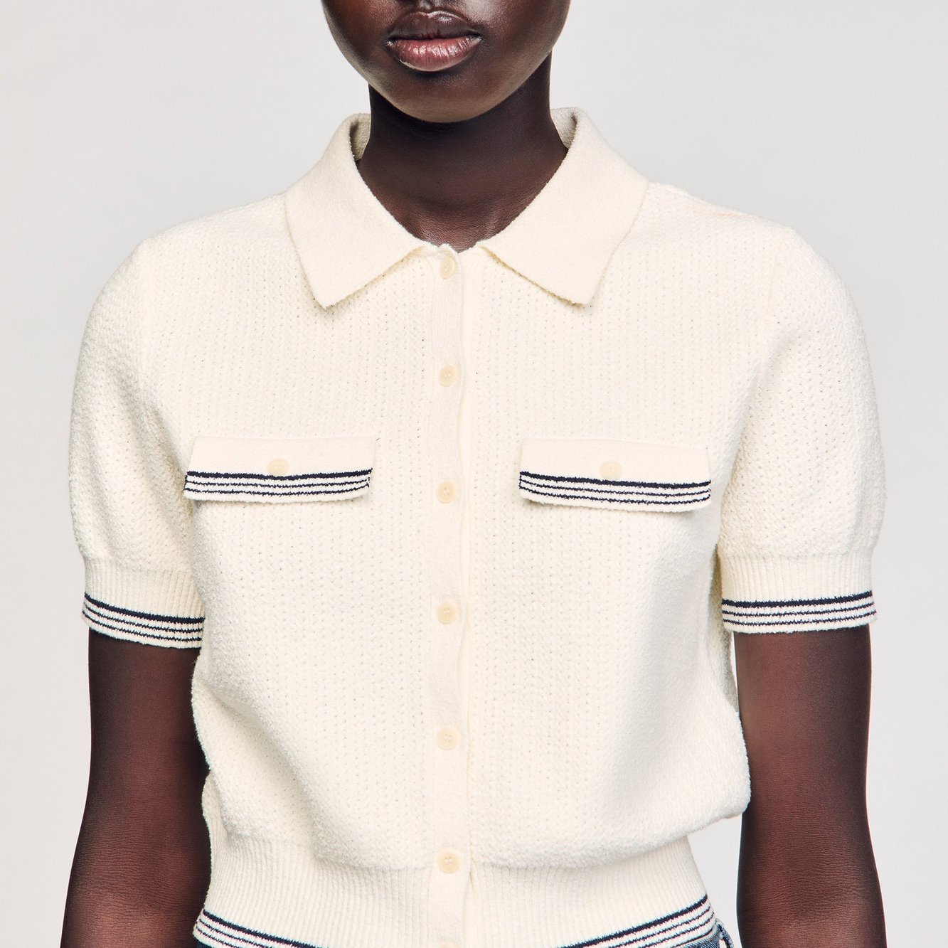 Short-sleeved cardigan Sandro second-hand photo 6