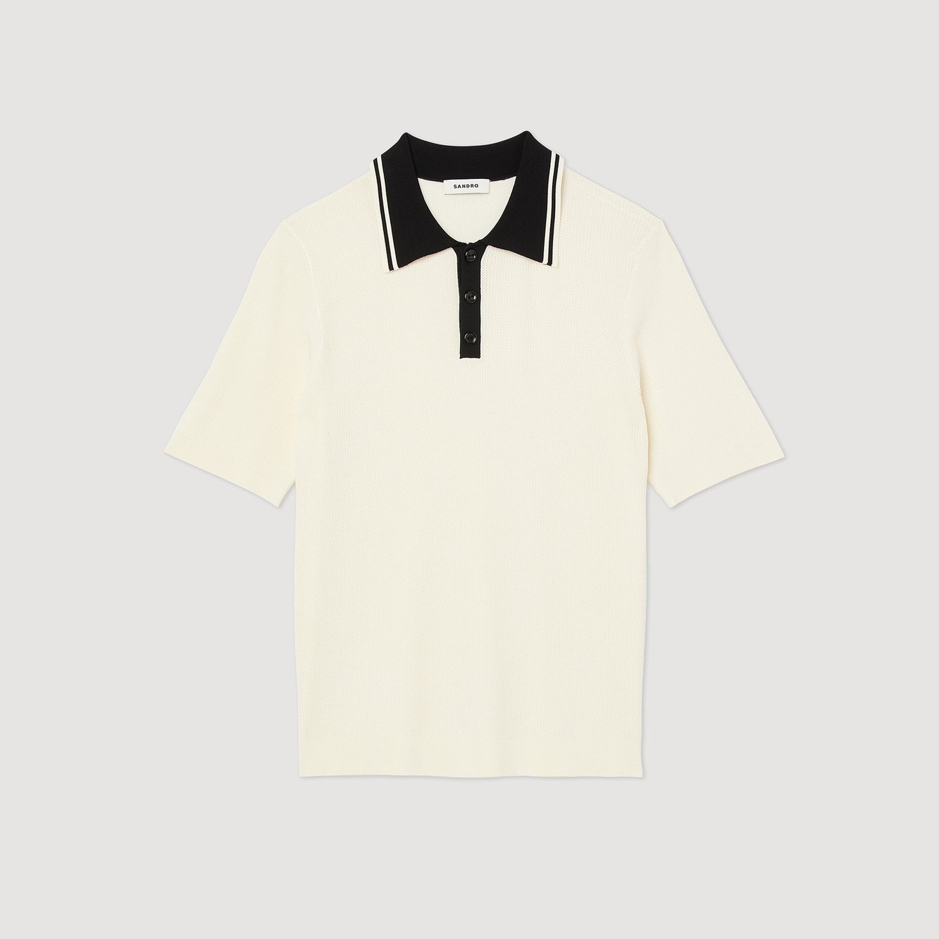 Poloshirt mit kontrastierendem Kragen Sandro Second-Hand photo 1