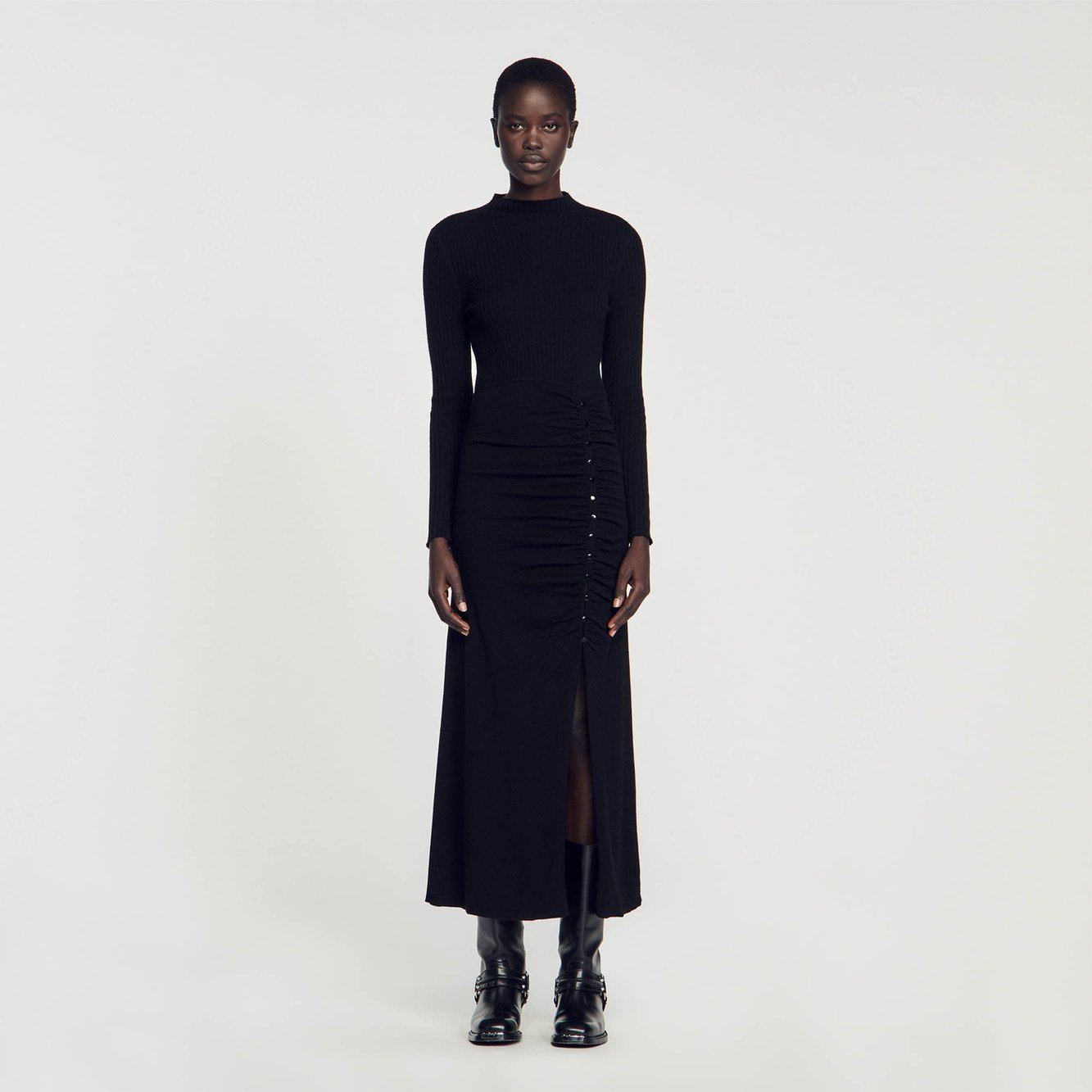 Robe longue en Maille froncée Sandro seconde main photo 3
