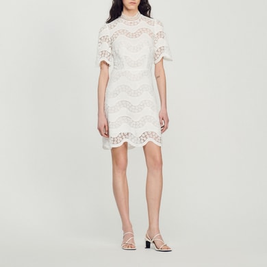 Robe courte en guipure Sandro seconde main photo 2