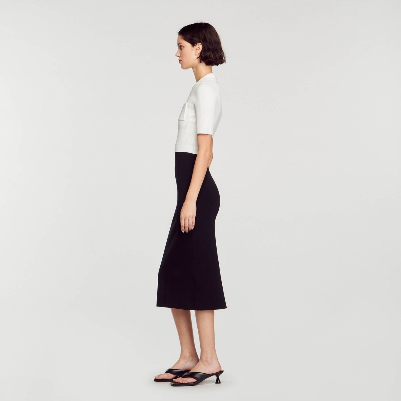 Two-tone midi dress Sandro second-hand photo 7