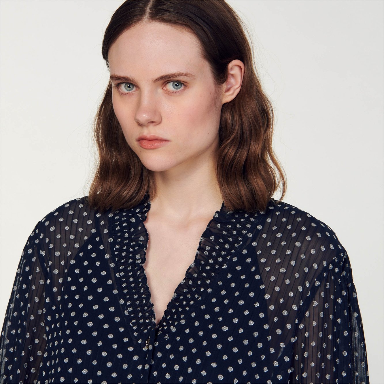 Short polka dot dress Sandro second-hand photo 4