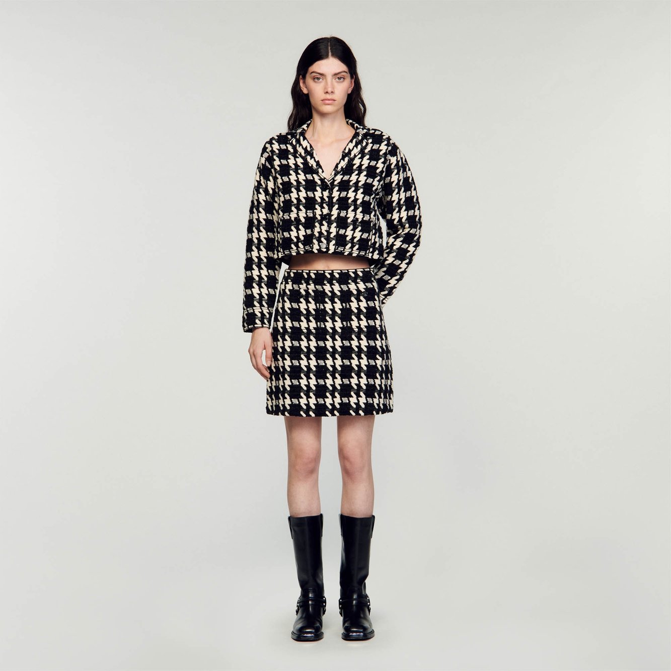 Short houndstooth skirt Sandro second-hand photo 2