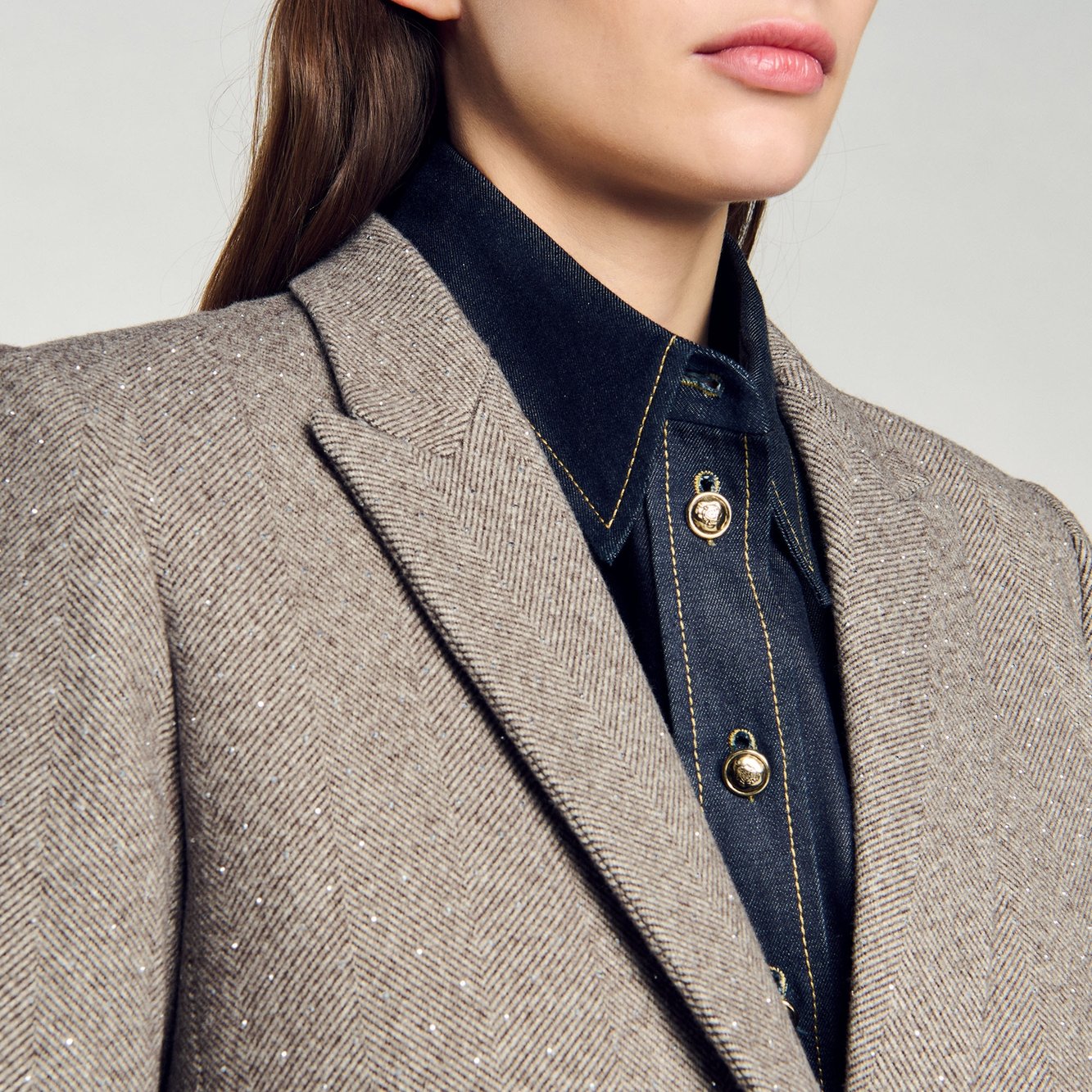 Veste de costume chevrons Sandro seconde main photo 3