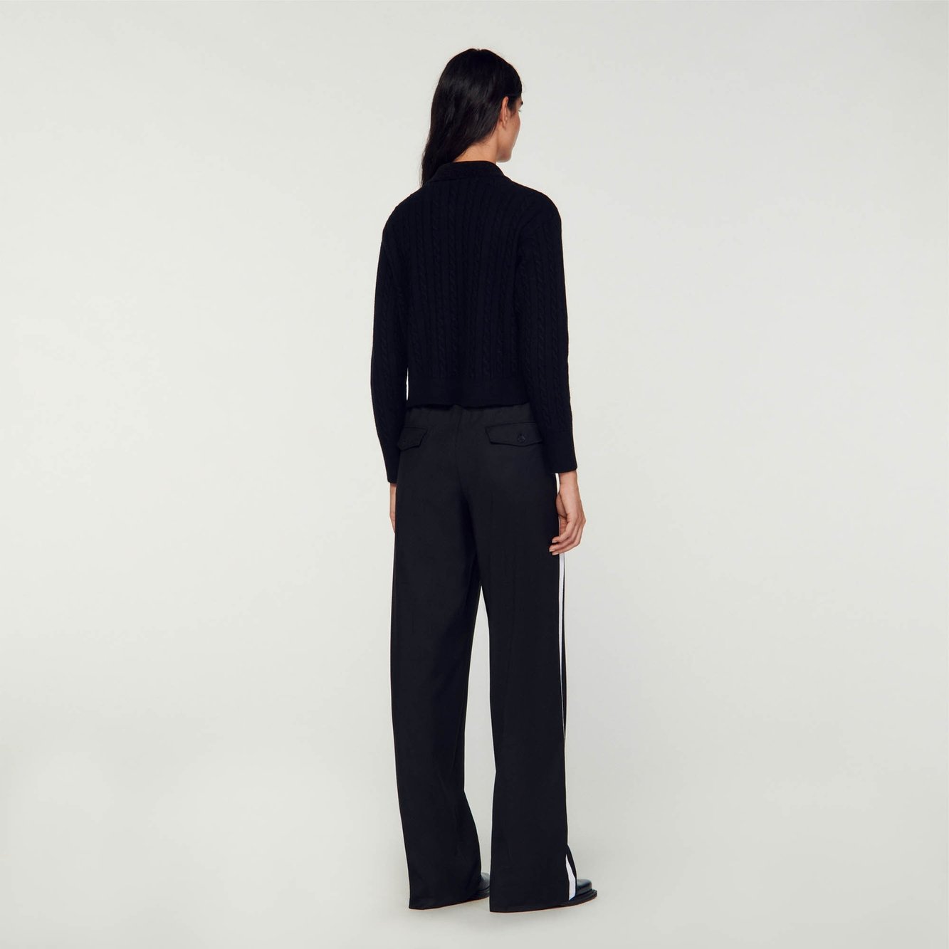 Knit polo neck jumper Sandro second-hand photo 3