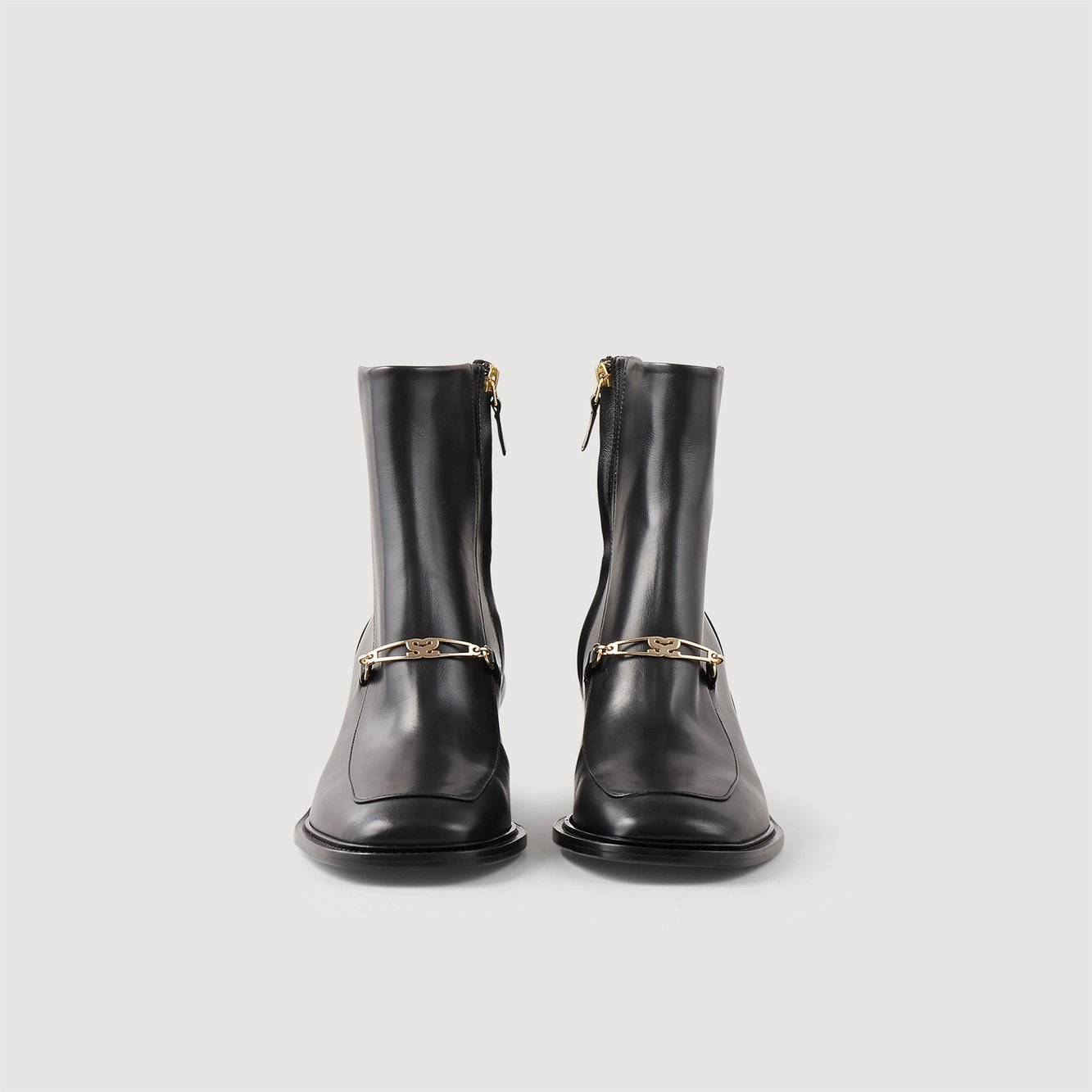 Bottines en cuir Sandro seconde main photo 3