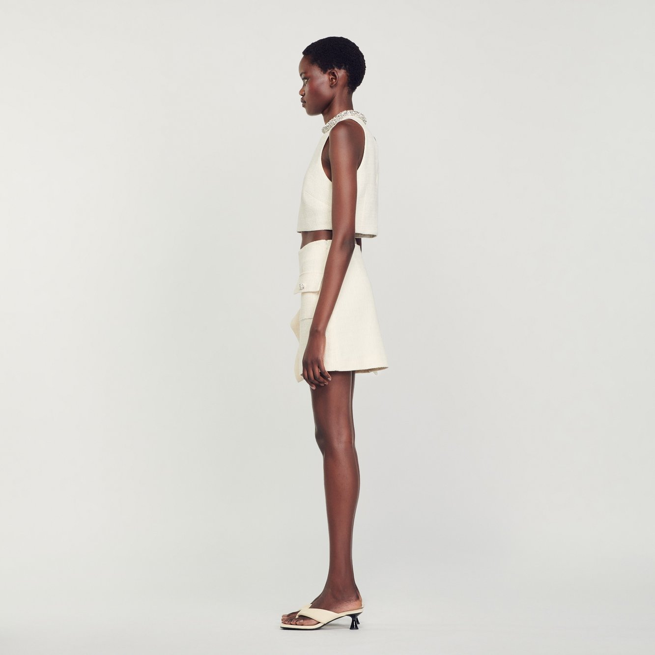 Jupe courte à volant Sandro seconde main photo 7