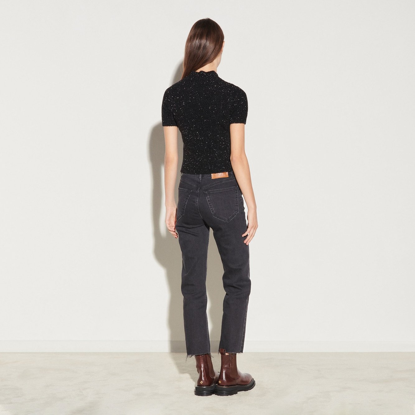 Fancy knit cropped Sweater Sandro second-hand photo 3