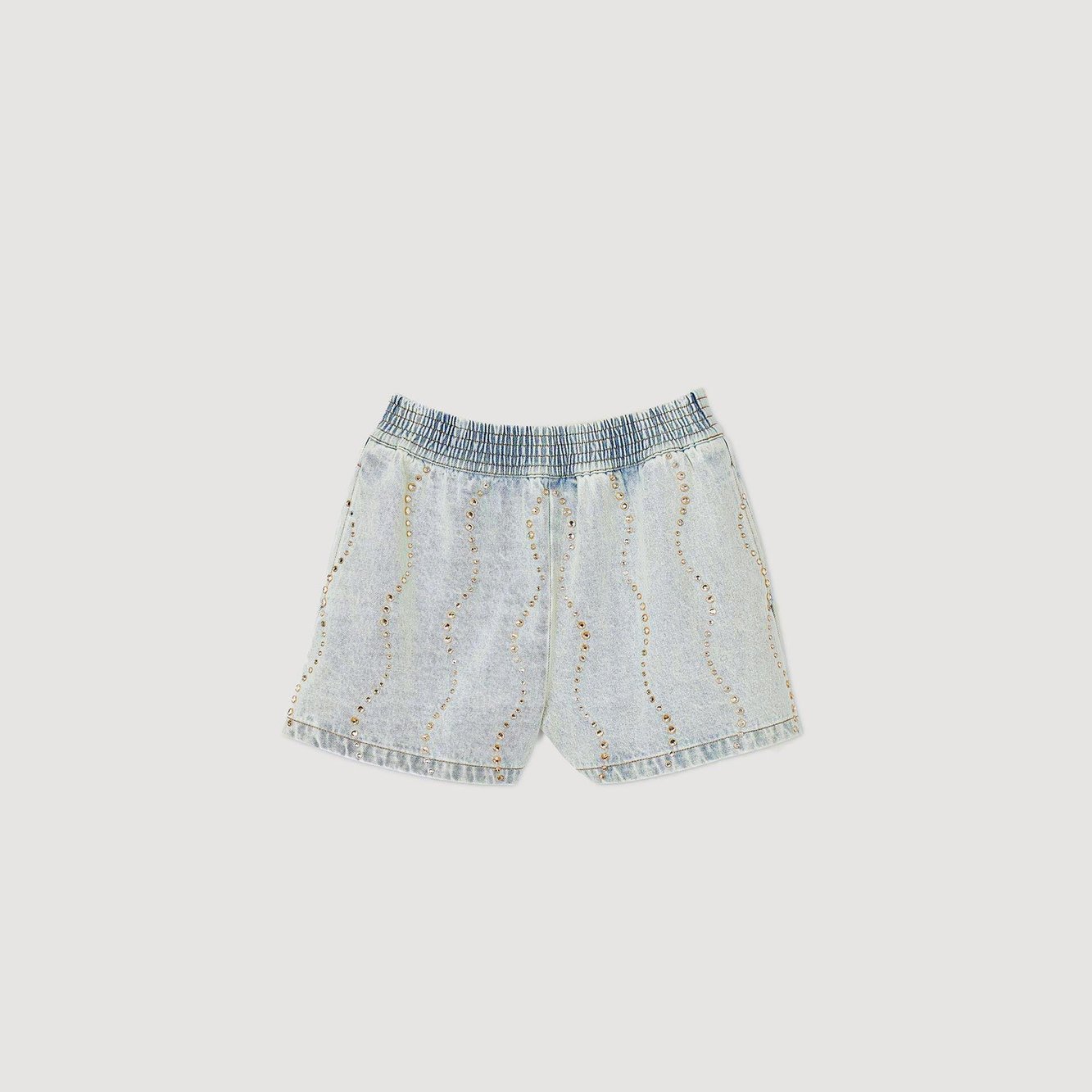 Jeansshorts mit Strass und Perlen Sandro Second-Hand photo 1