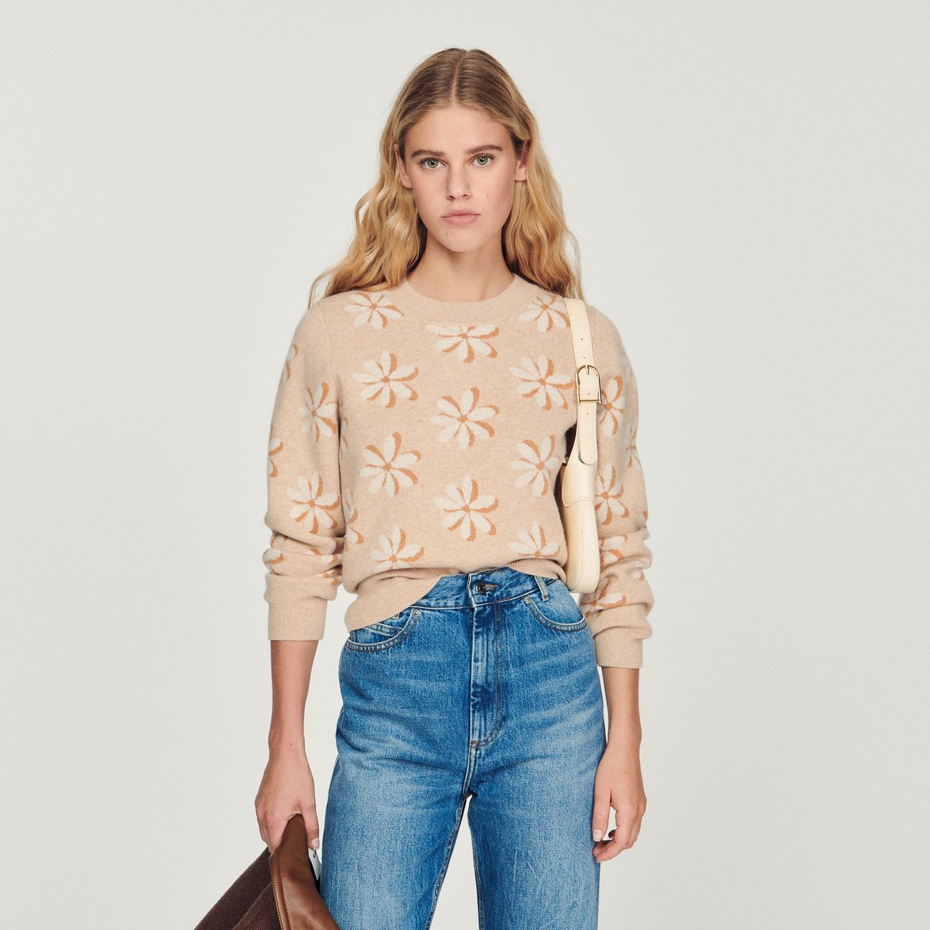 Floral jacquard knit Sweater Sandro second-hand photo 2
