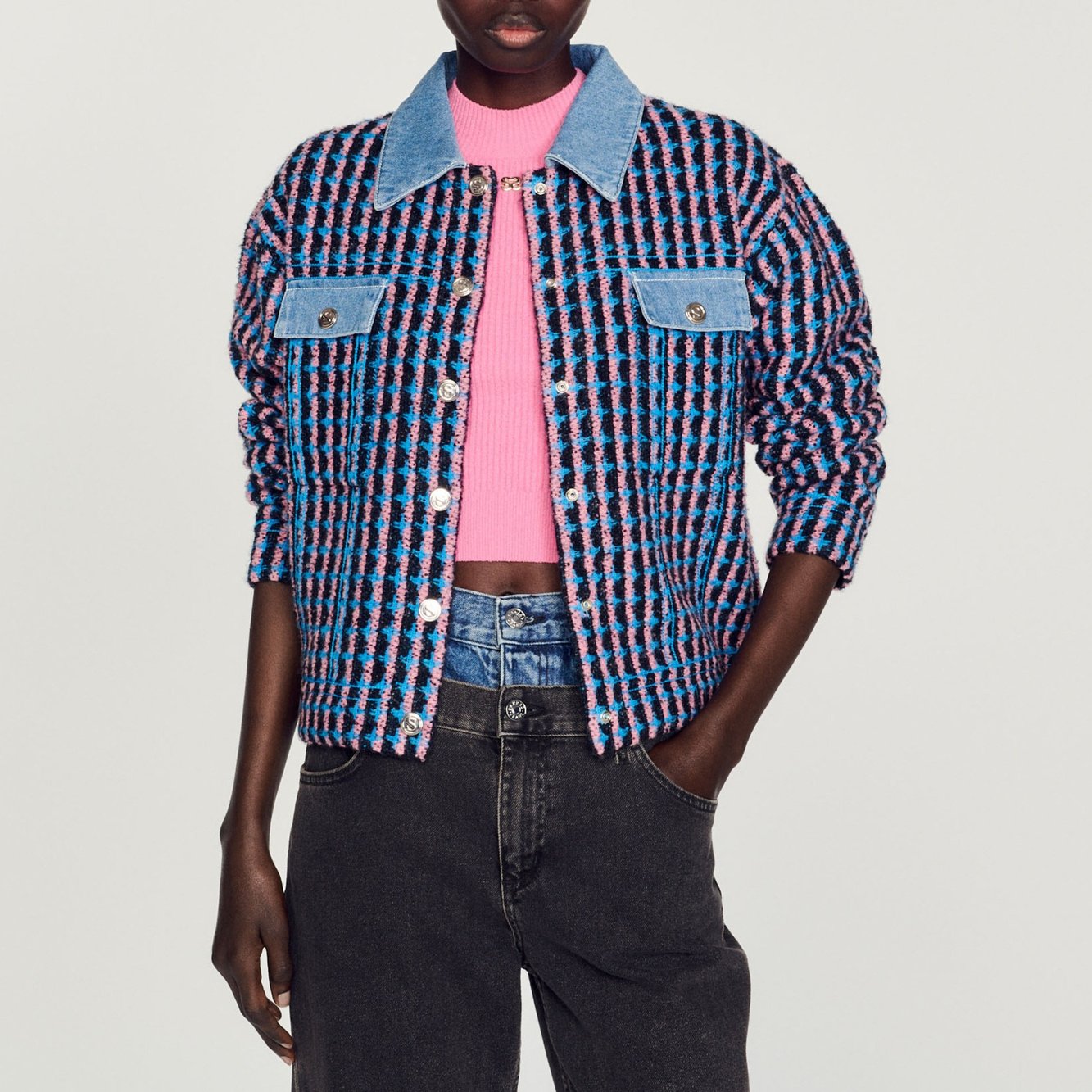 Cardicoat en tweed Sandro seconde main photo 5