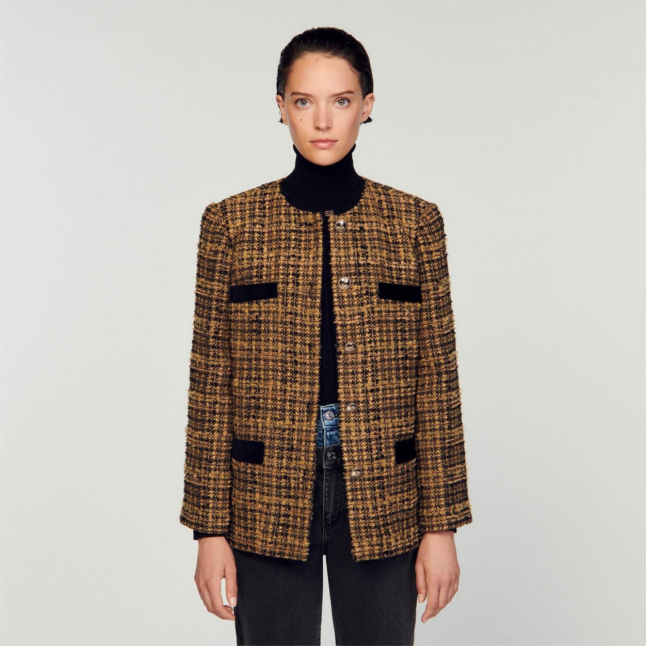 Chaqueta de tweed Sandro segunda mano photo 5