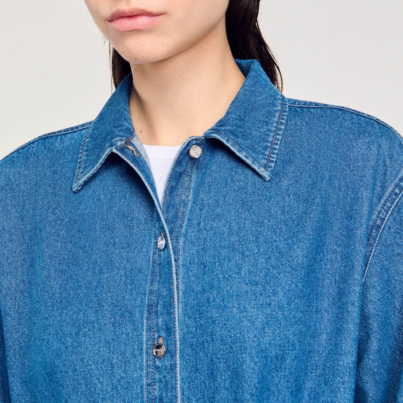Chemise body en Jean Sandro seconde main photo 6
