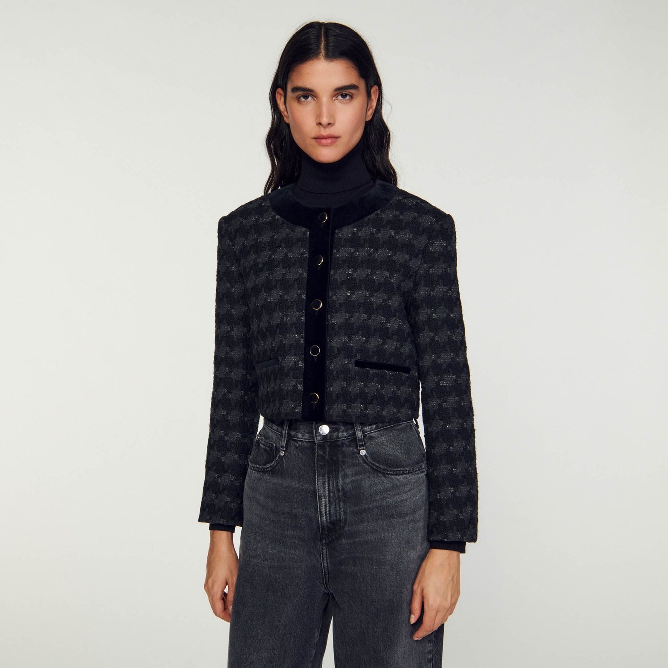 Chaqueta corta de tweed Sandro segunda mano photo 4