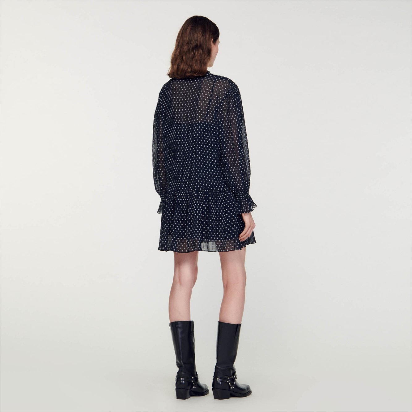 Short polka dot dress Sandro second-hand photo 6