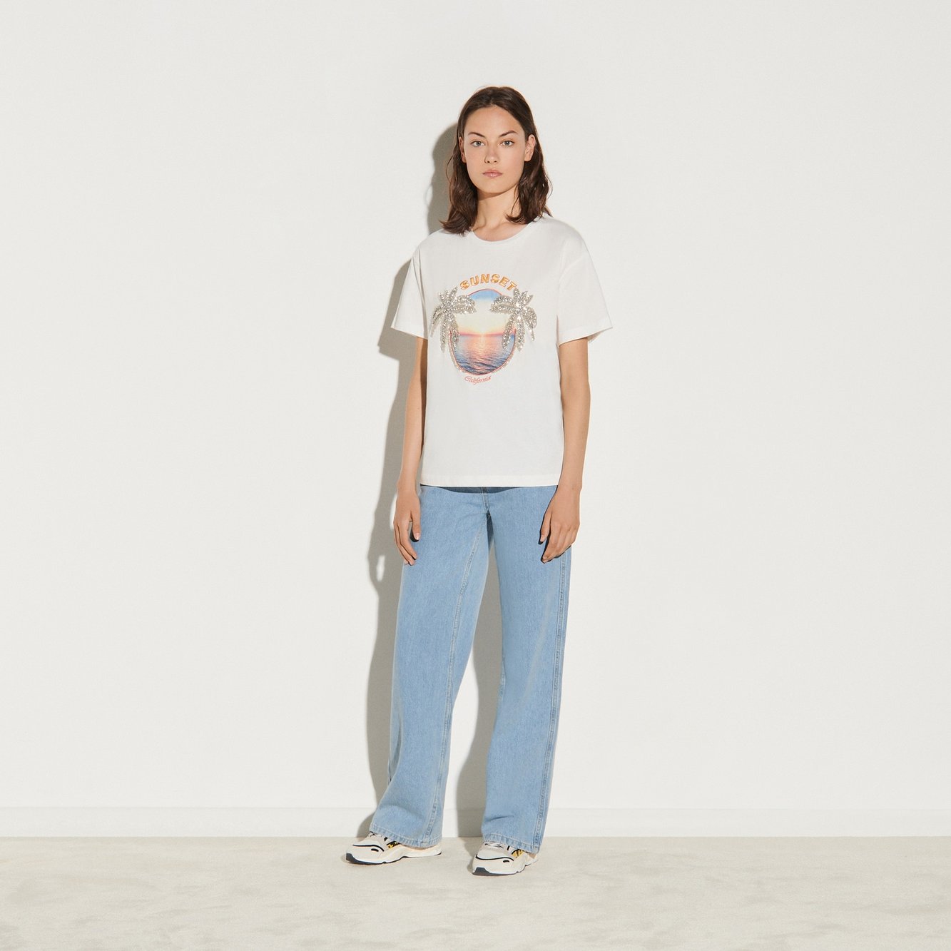 Printed T-shirt with rhinestones Sandro second-hand photo 5