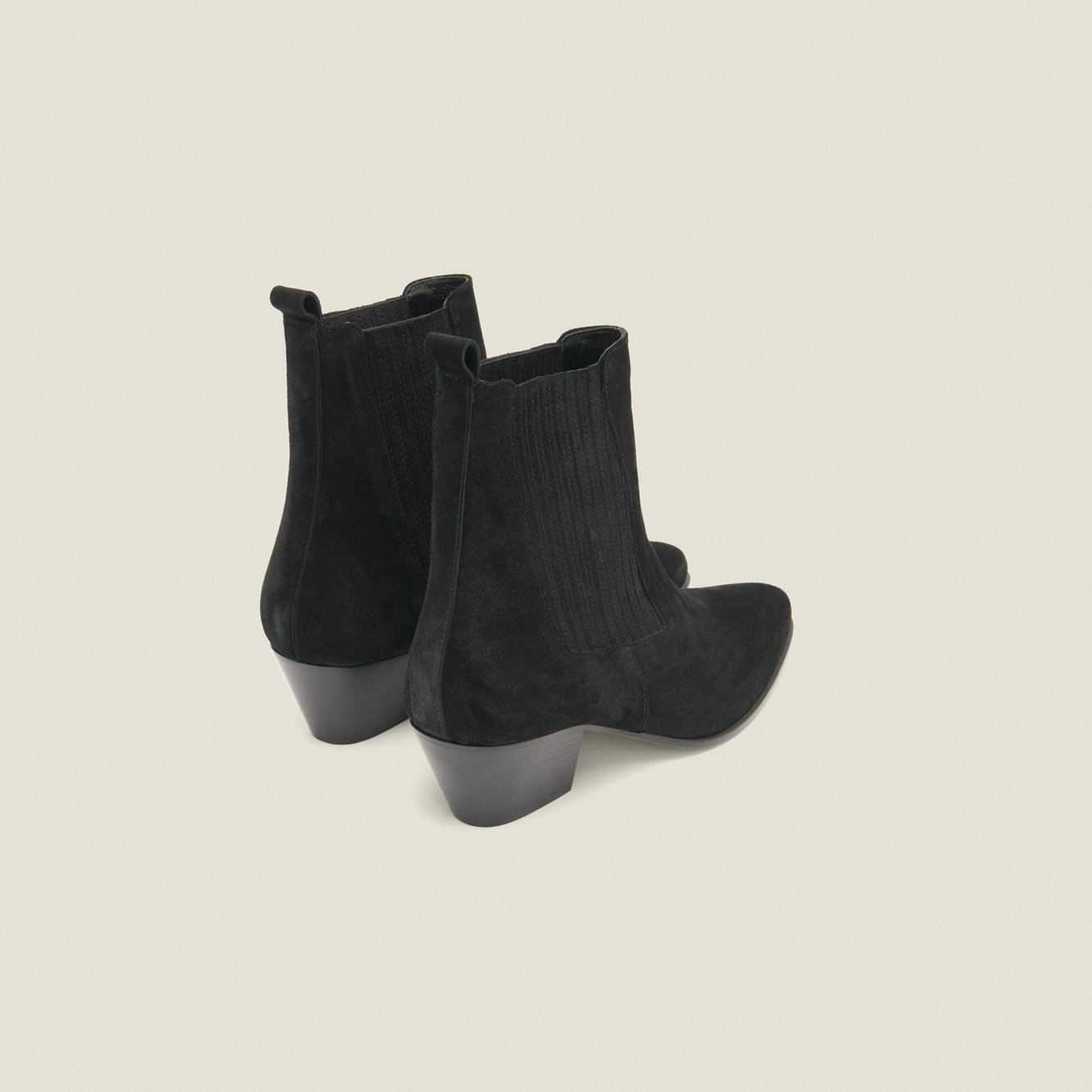 Boots en cuir à élastiques Sandro seconde main photo 5