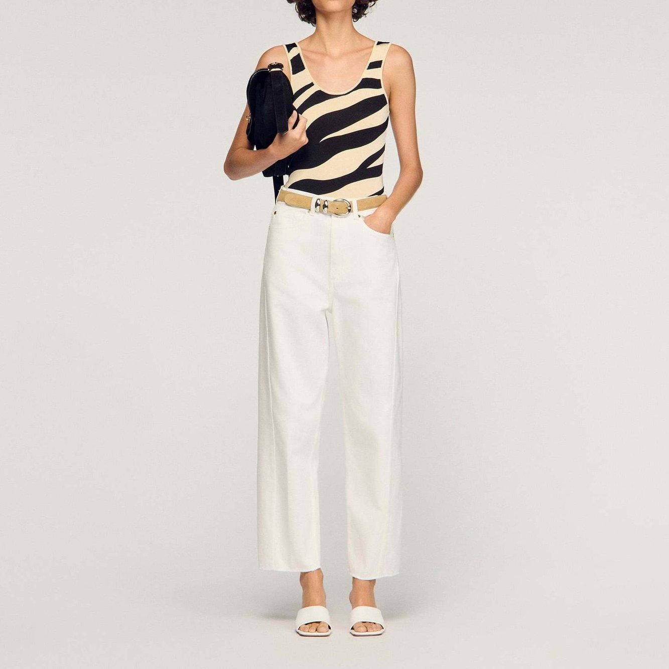 Zebra print knit bodysuit Sandro second-hand photo 2