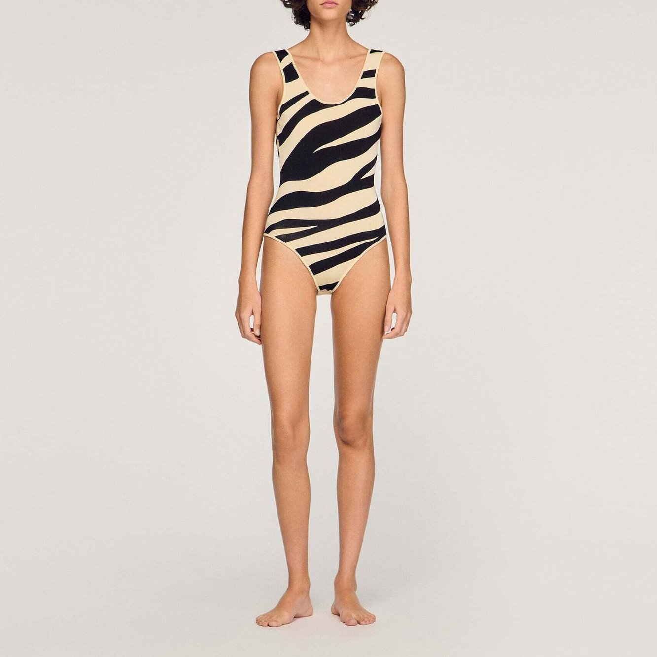 Zebra print knit bodysuit Sandro second-hand photo 3