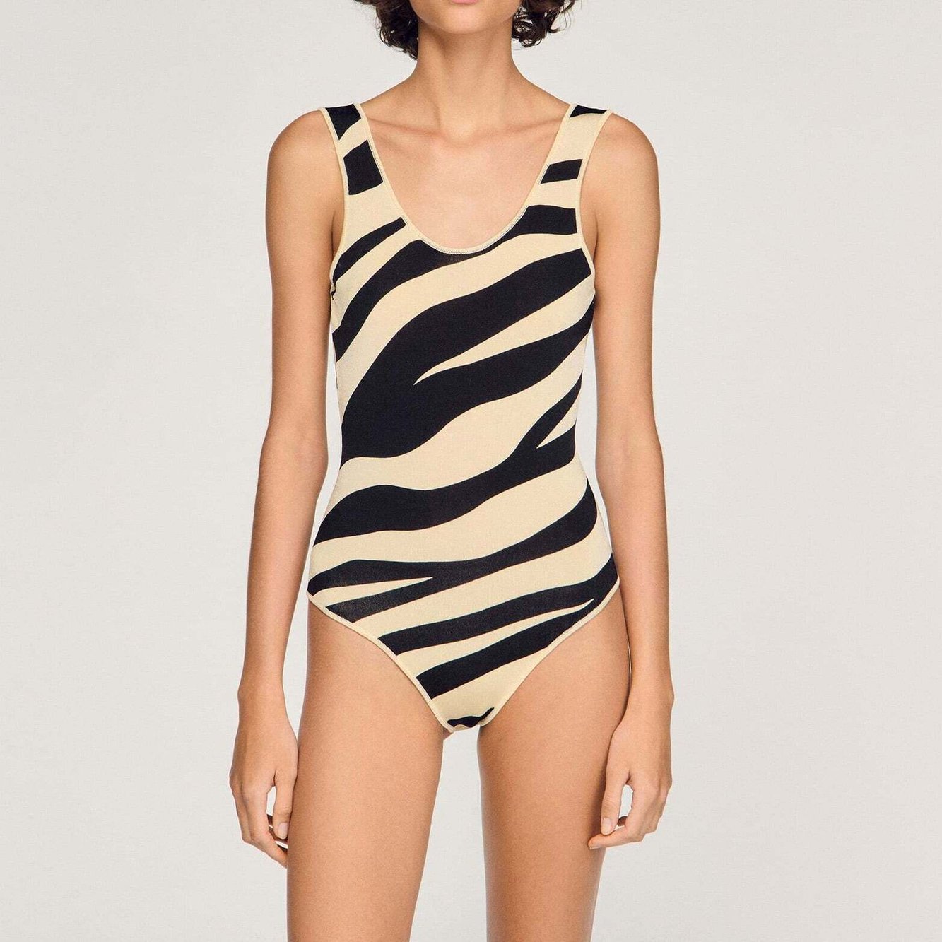 Zebra print knit bodysuit Sandro second-hand photo 5