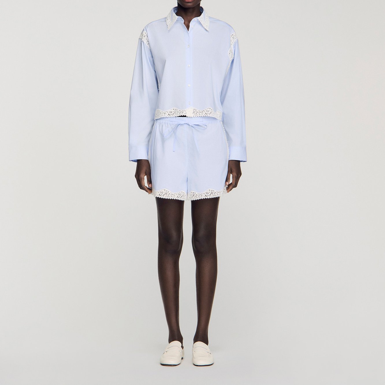 Overhemdblouse met kantdetails Sandro tweedehands photo 2