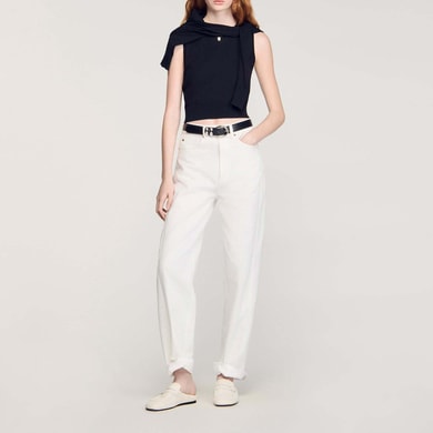 Pull court sans manches en maille Sandro seconde main photo 2