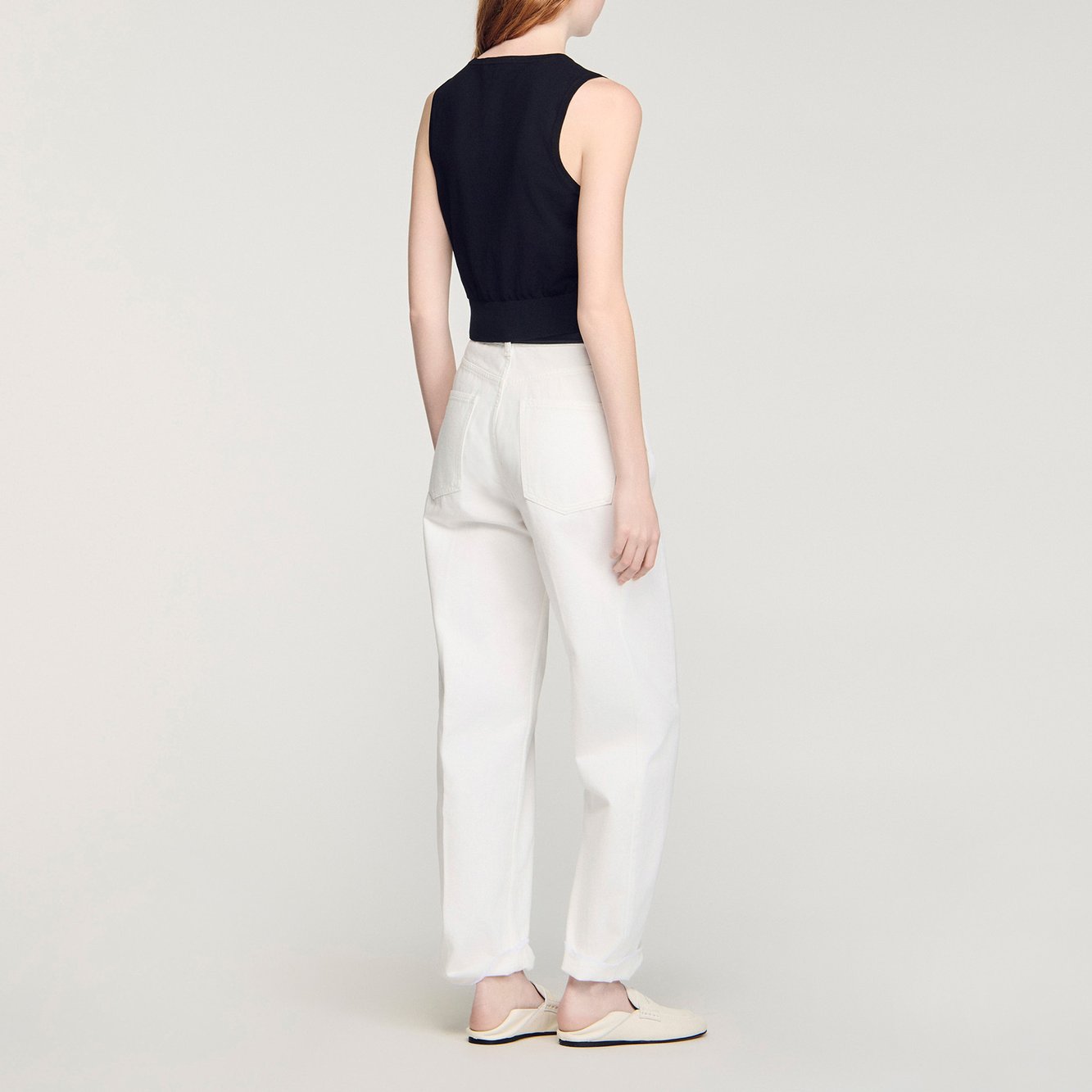 Pull court sans manches en maille Sandro seconde main photo 6