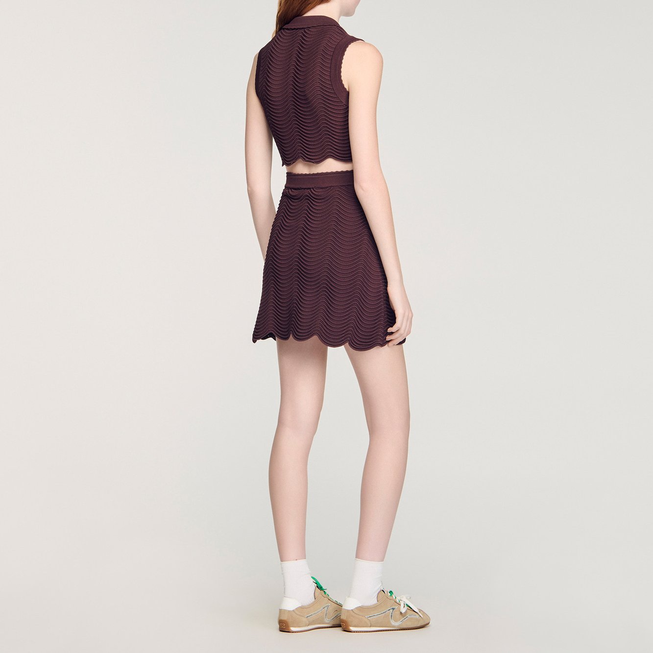 Kurzes Top mit Strickmuster Sandro Second-Hand photo 6