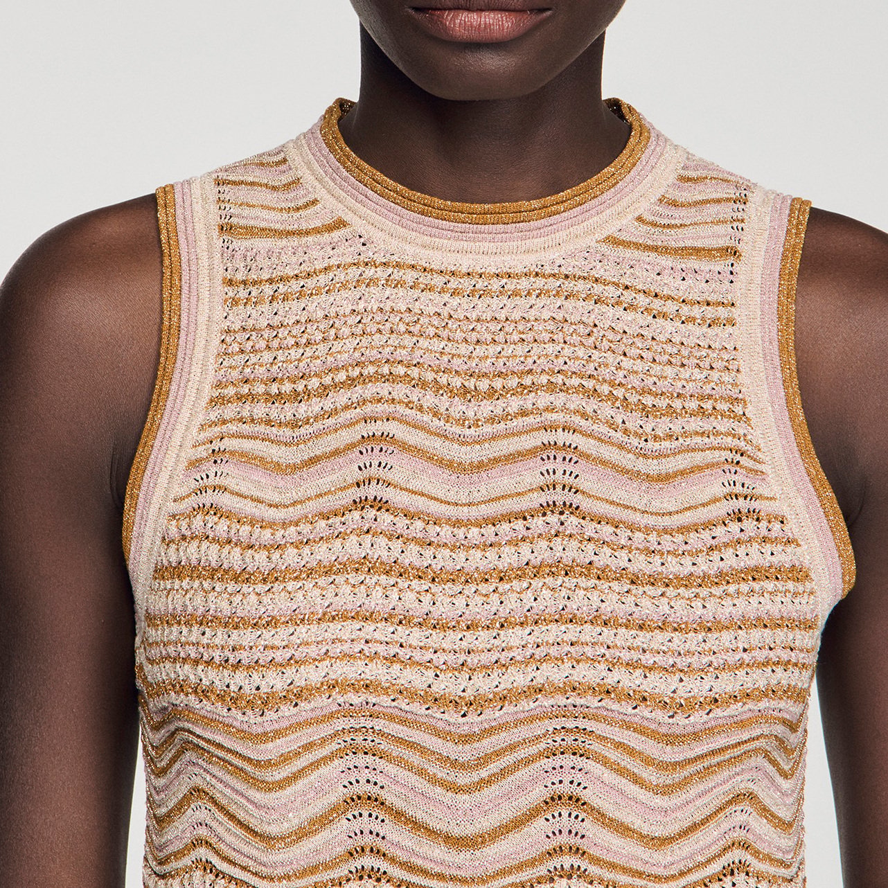 Lange jurk fantasietricot Sandro tweedehands photo 4