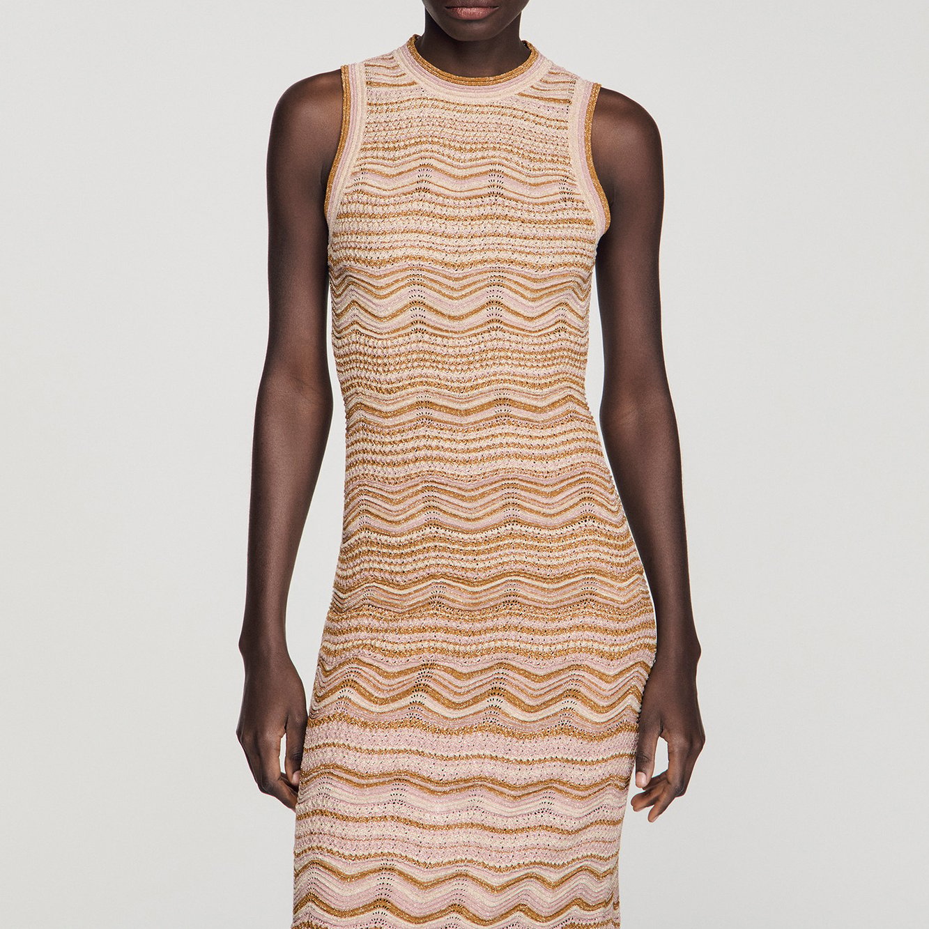 Lange jurk fantasietricot Sandro tweedehands photo 5