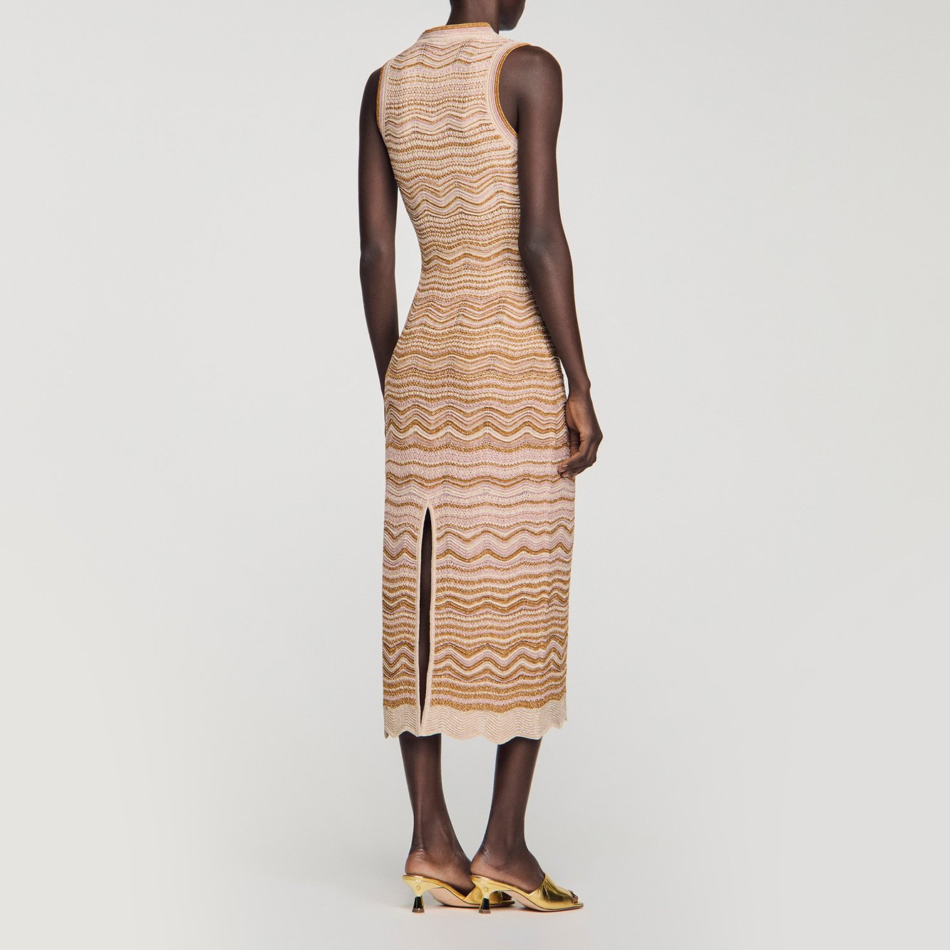 Lange jurk fantasietricot Sandro tweedehands photo 3