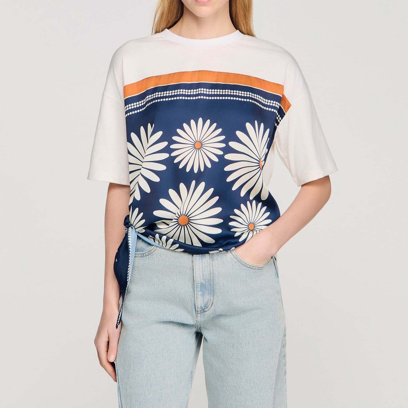 Scarf print T-shirt Sandro second-hand photo 5
