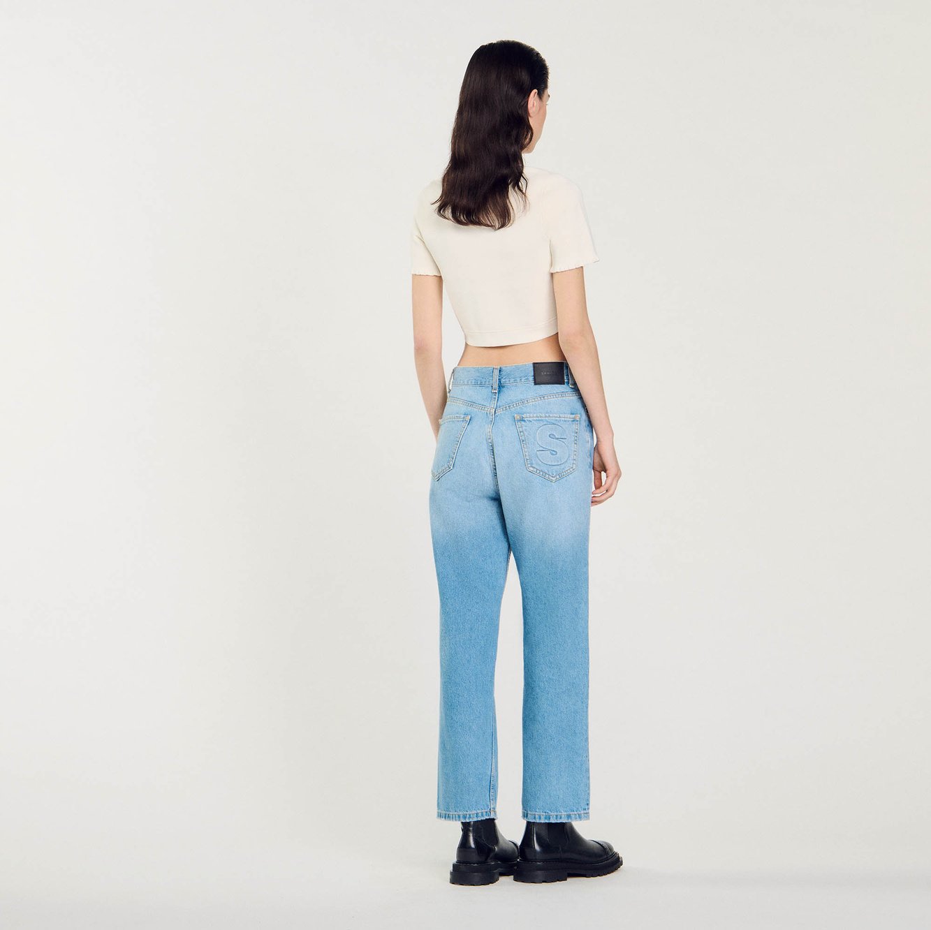 Rechte Jean met lage taille Sandro tweedehands photo 2