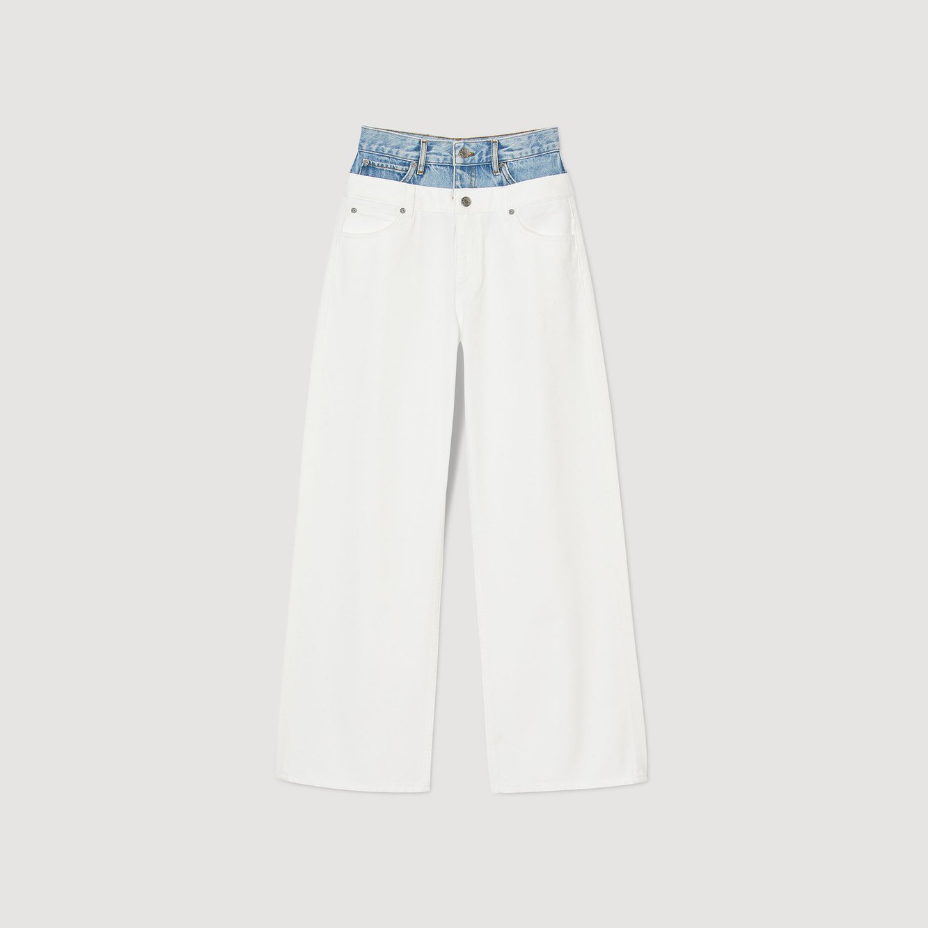 Jean double ceinture bicolore Sandro seconde main photo 1
